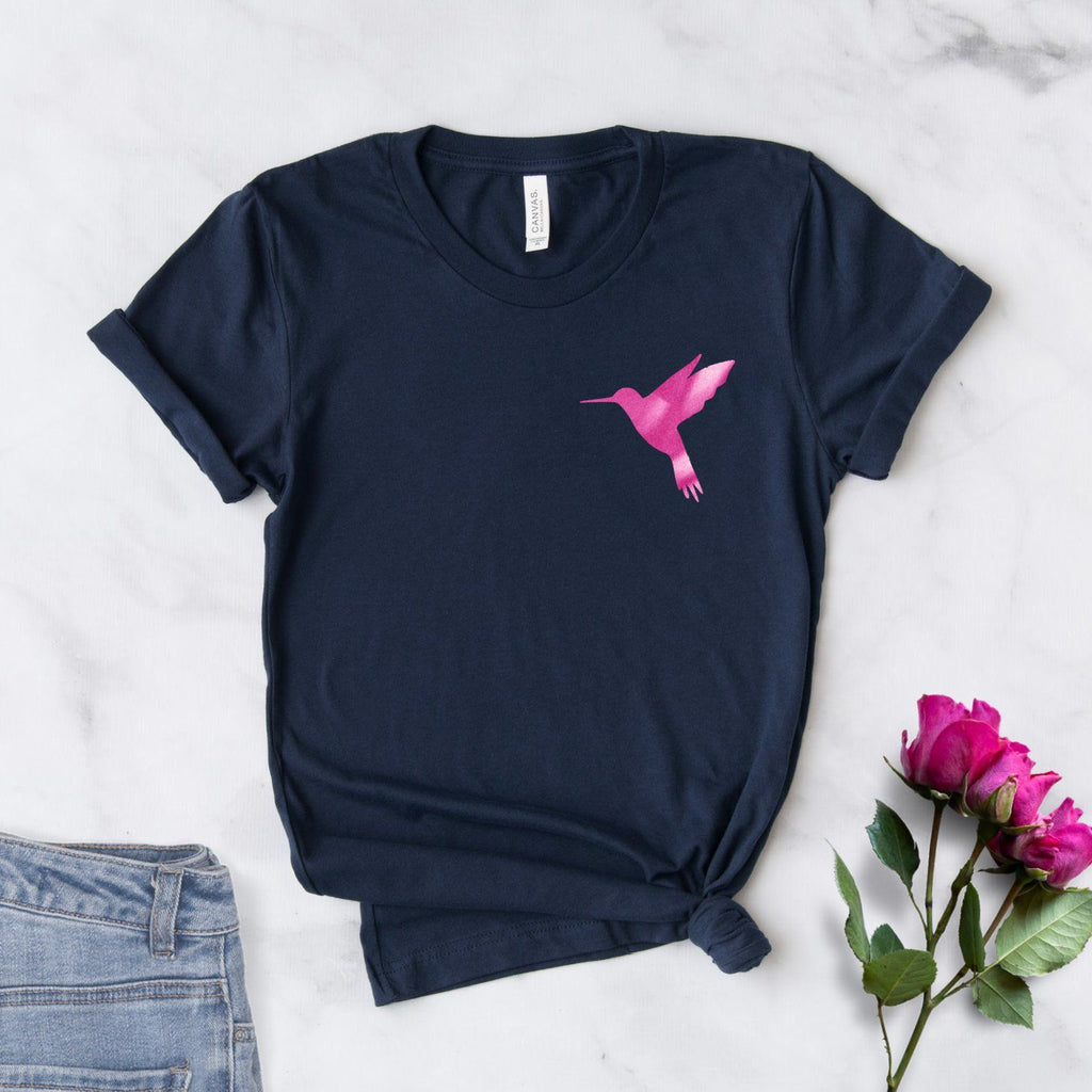 Pink Hummingbird Ladies T Shirt