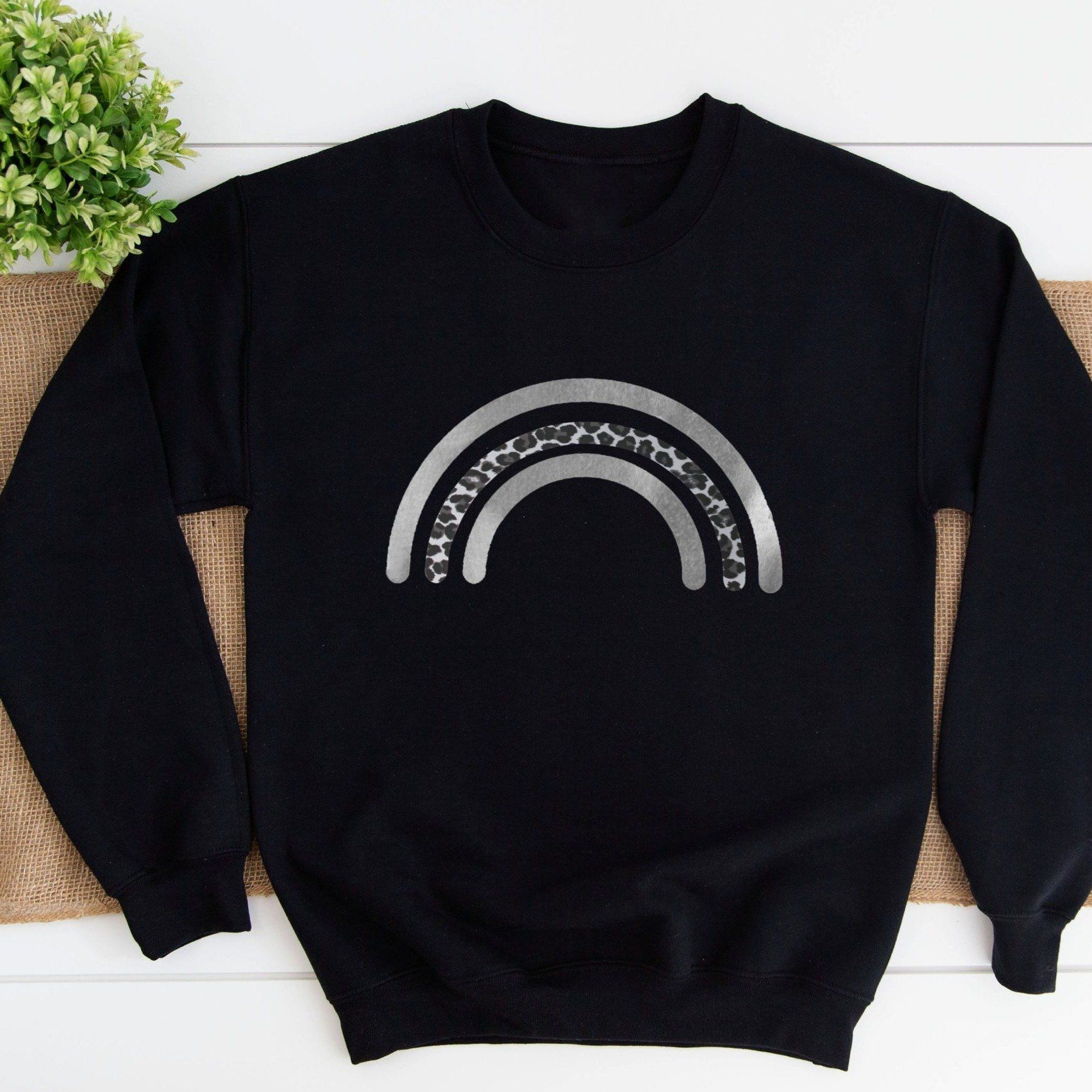 Black cheap rainbow sweatshirt