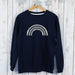Ladies Silver Glitter Rainbow Sweatshirt,Ladies Sweatshirt - Betty Bramble