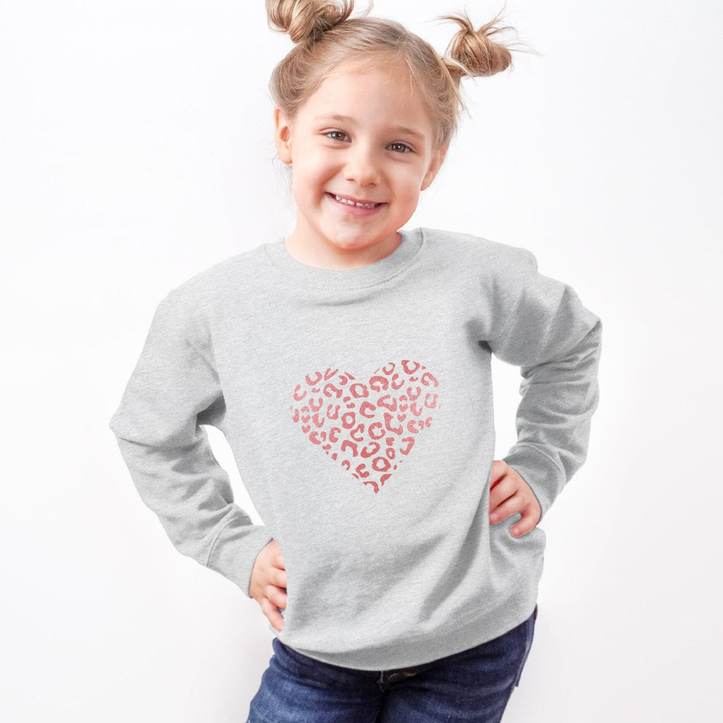 Children's Leopard Heart Sweatshirt