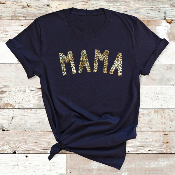 Ladies Leopard Print Mama T-Shirt