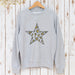 Leopard Print Star Sweatshirt,Ladies Sweatshirt - Betty Bramble
