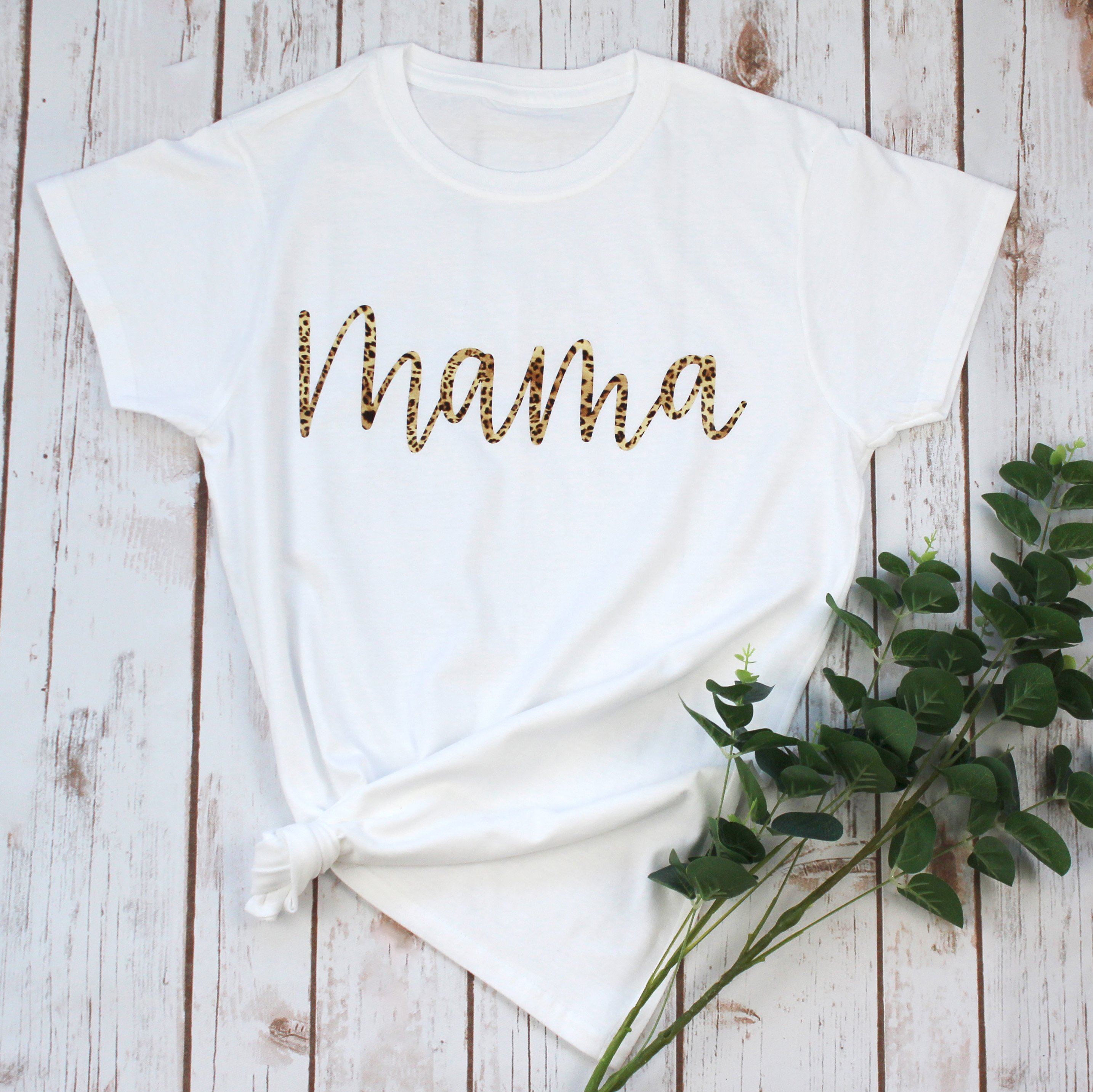 Mama t shirt leopard print shop