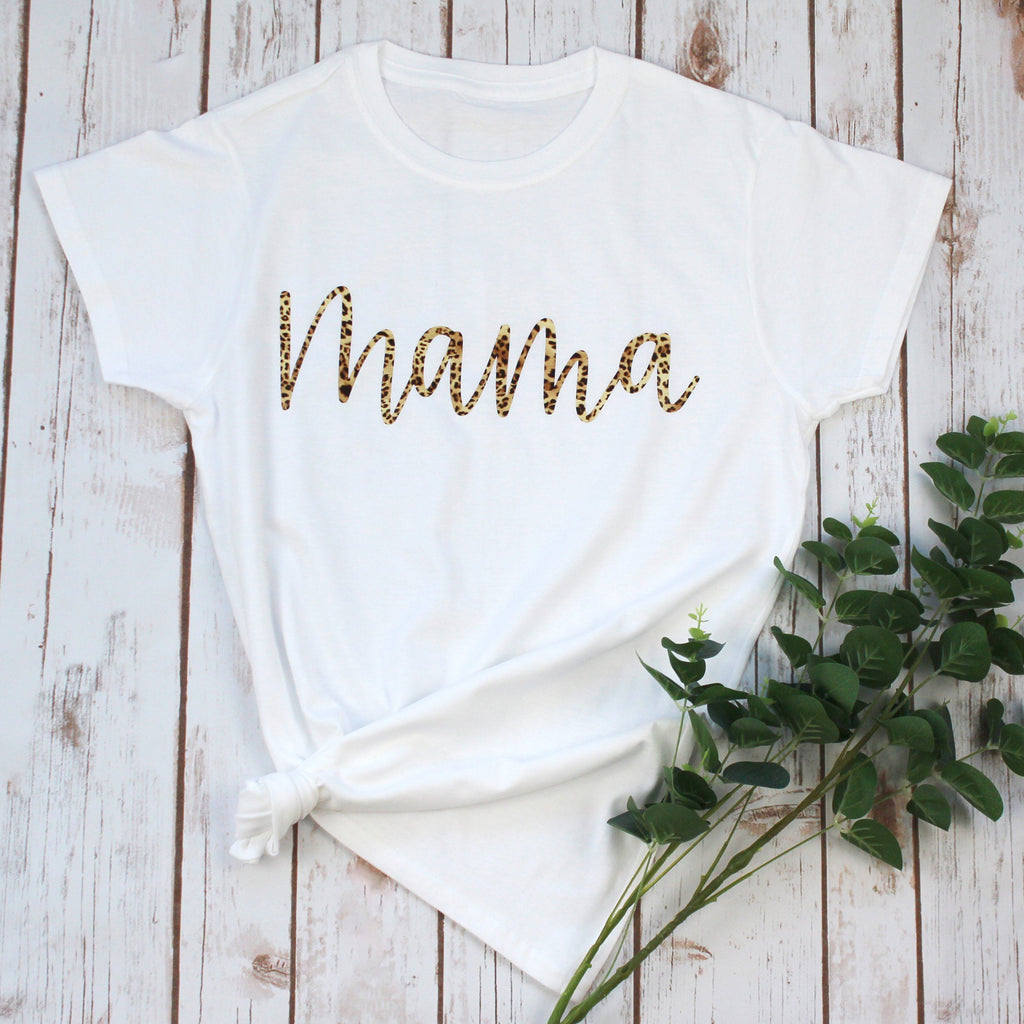 Leopard Print Mama and Mini T Shirt Set, - Betty Bramble