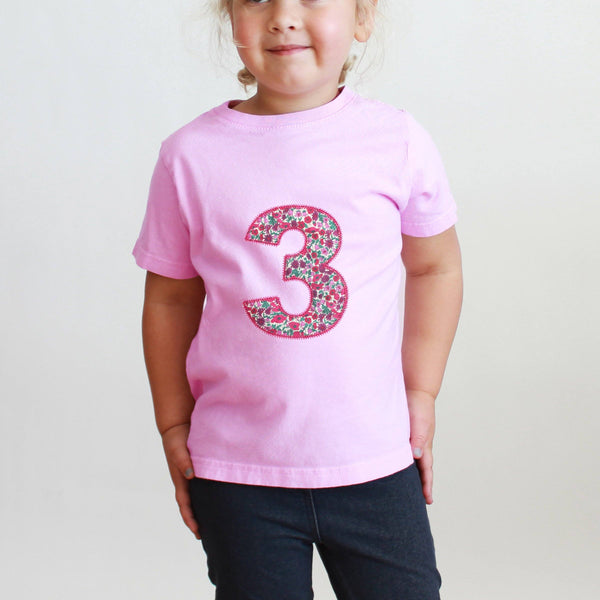 Third Birthday Applique Liberty T Shirt