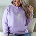 Lightning Bolt Lilac Hoodie with Silver Glitter