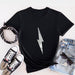 Ladies Metallic Foil Lightning Bolt T Shirt