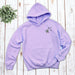 Leopard Print Stars Lilac Hooded Sweatshirt