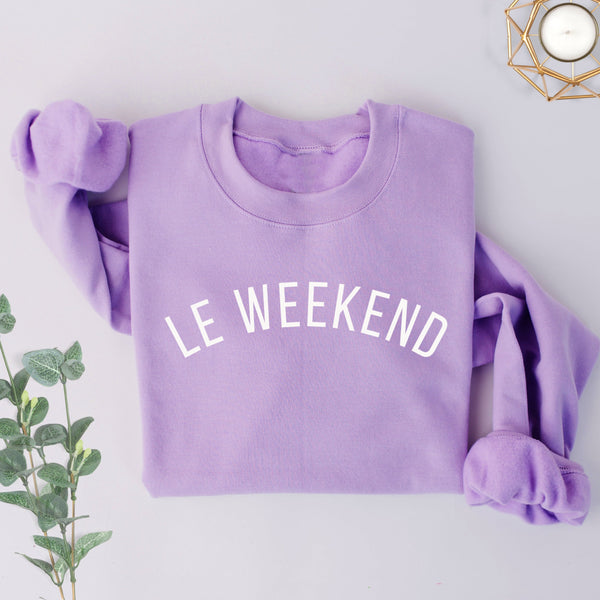 Le Weekend Lilac Ladies Sweatshirt