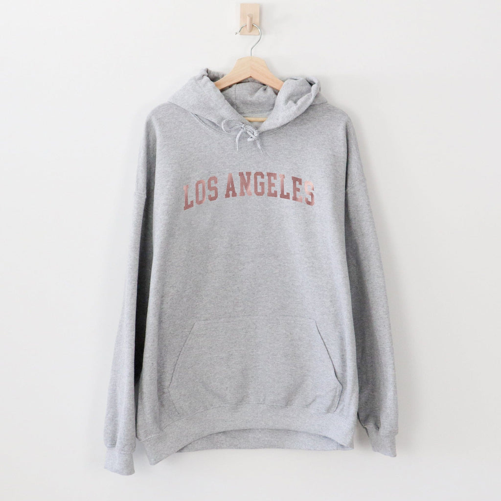 Los Angeles Rose Gold and Heather Grey Hoodie