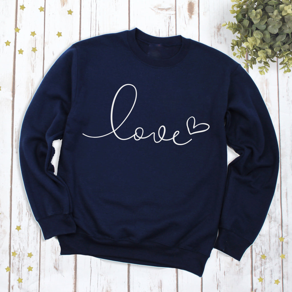 Love with Heart Ladies Sweatshirt