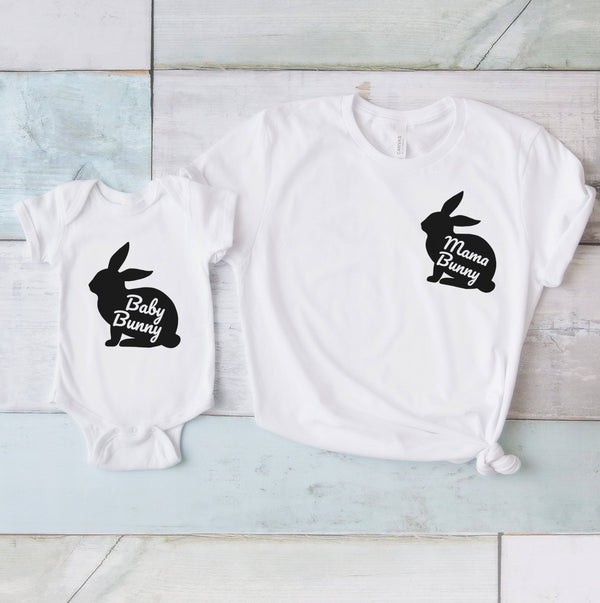 Mama Bunny and Baby Bunny Matching T Shirts, - Betty Bramble