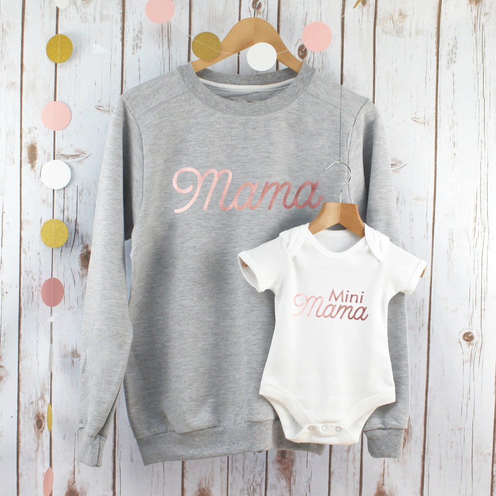 Mama Sweatshirt and Mini Mama Twinning Set,Ladies Sweatshirt - Betty Bramble