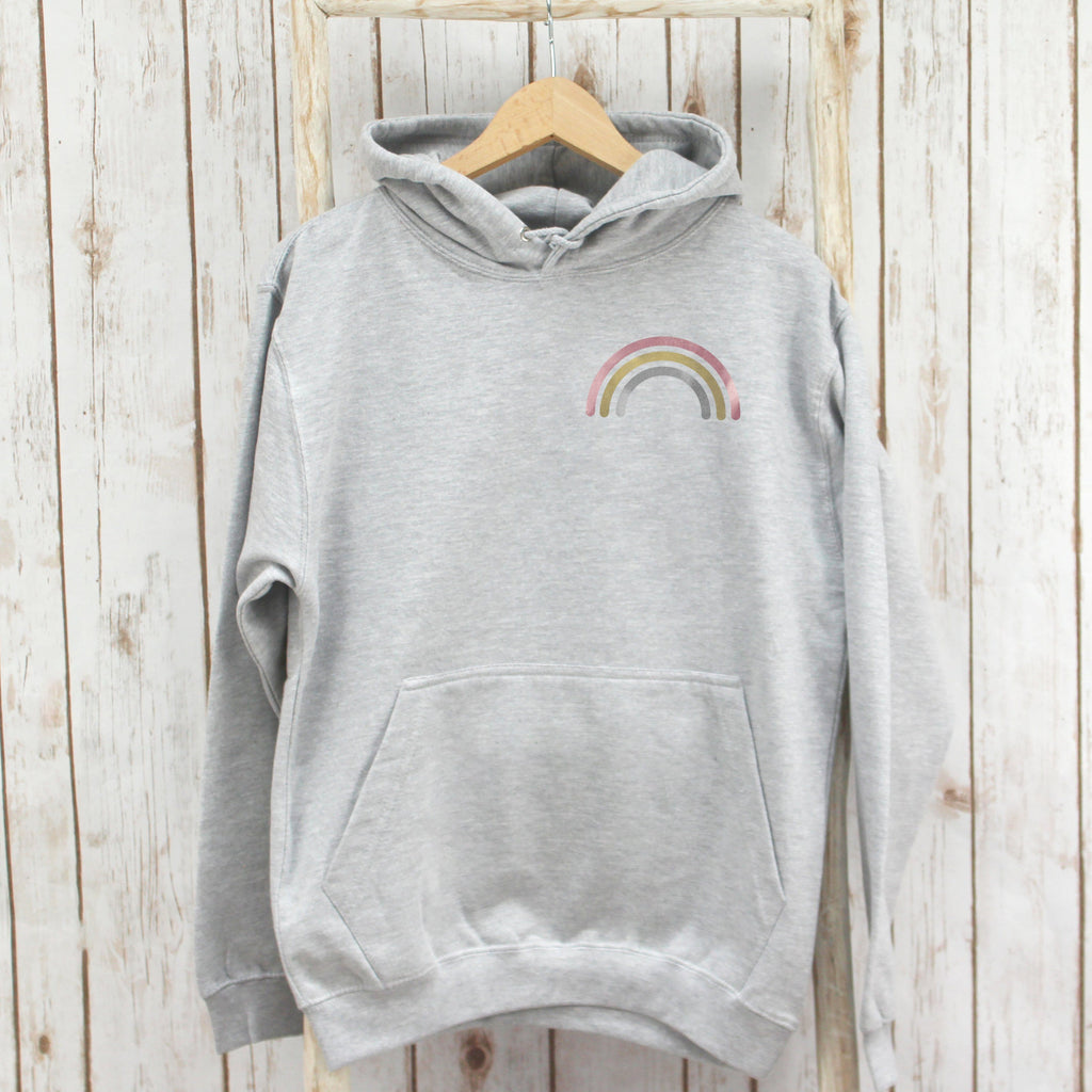 Metallic Rainbow Hooded Sweatshirt,Ladies Sweatshirt - Betty Bramble