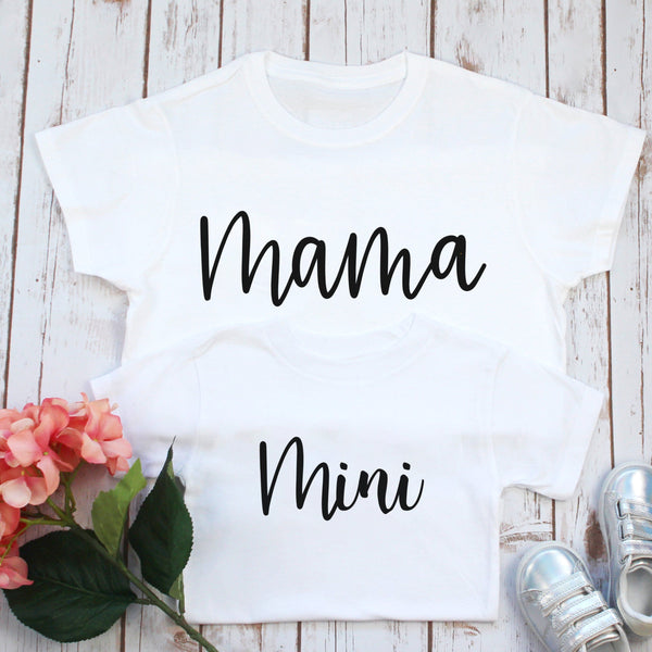 Monochrome Mama and Mini T Shirt Set, - Betty Bramble