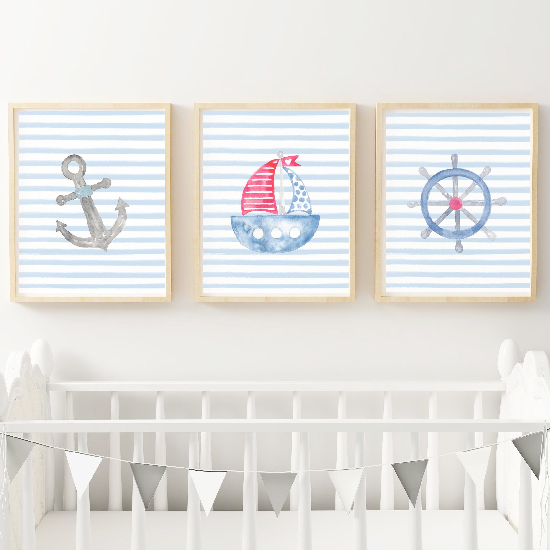 Nautical top nursery art