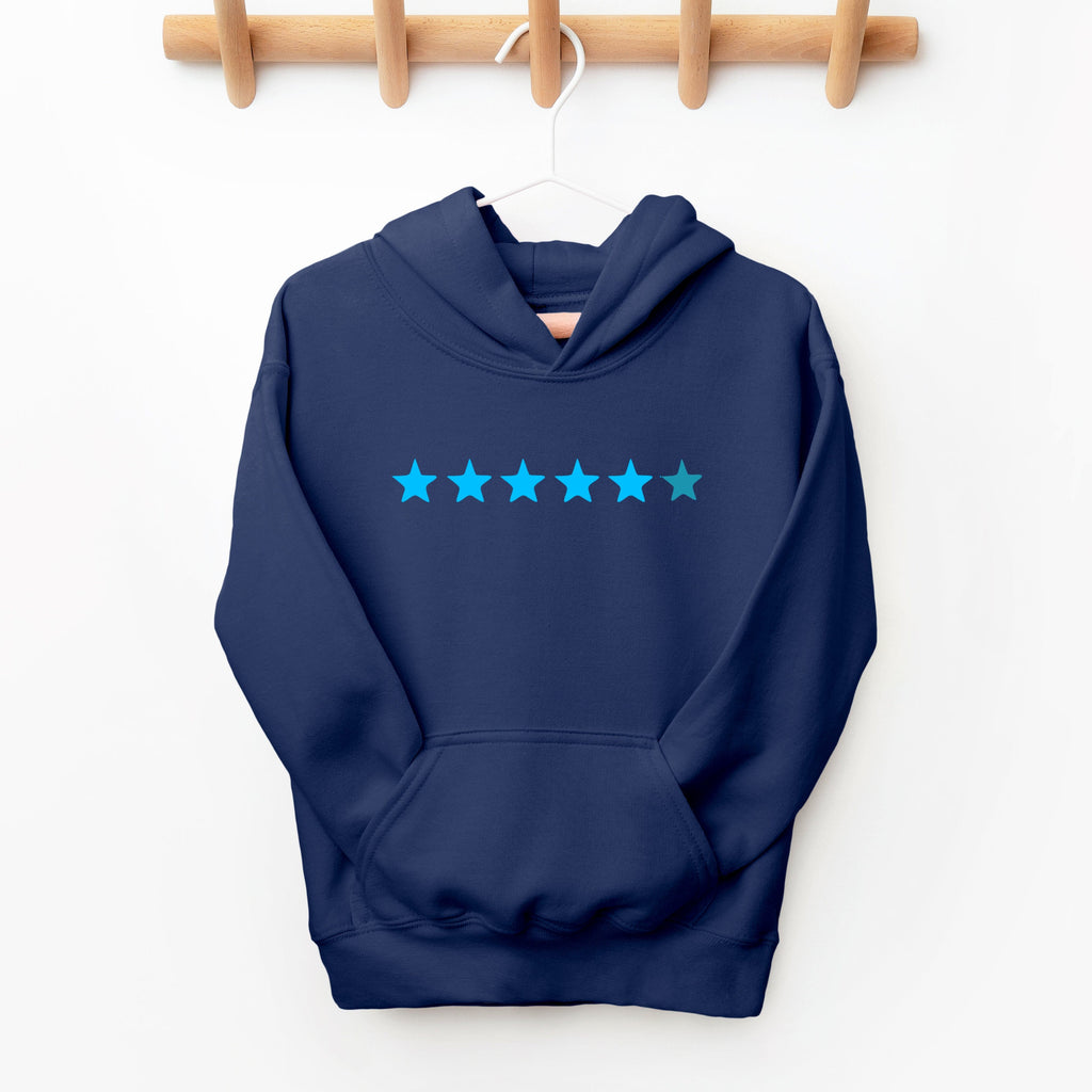 Blue Neon Stars Children's Hoodie - Express Delivery Available At Betty Bramble