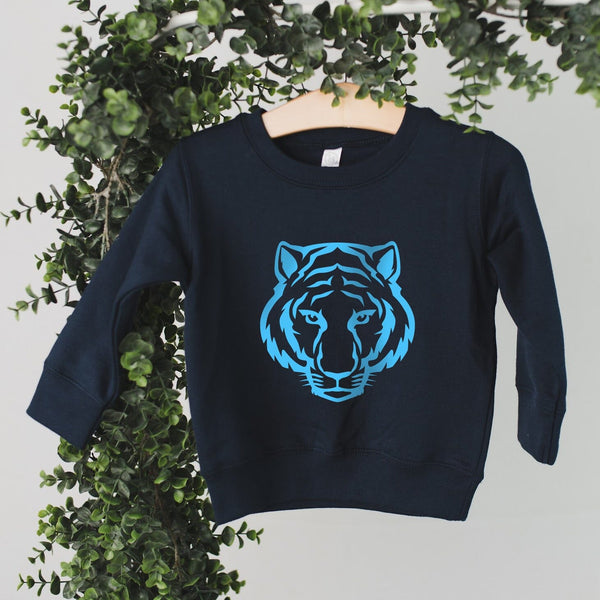 Neon Blue Tiger Sweatshirt