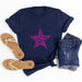 Leopard Print Star T Shirt in Neon Pink