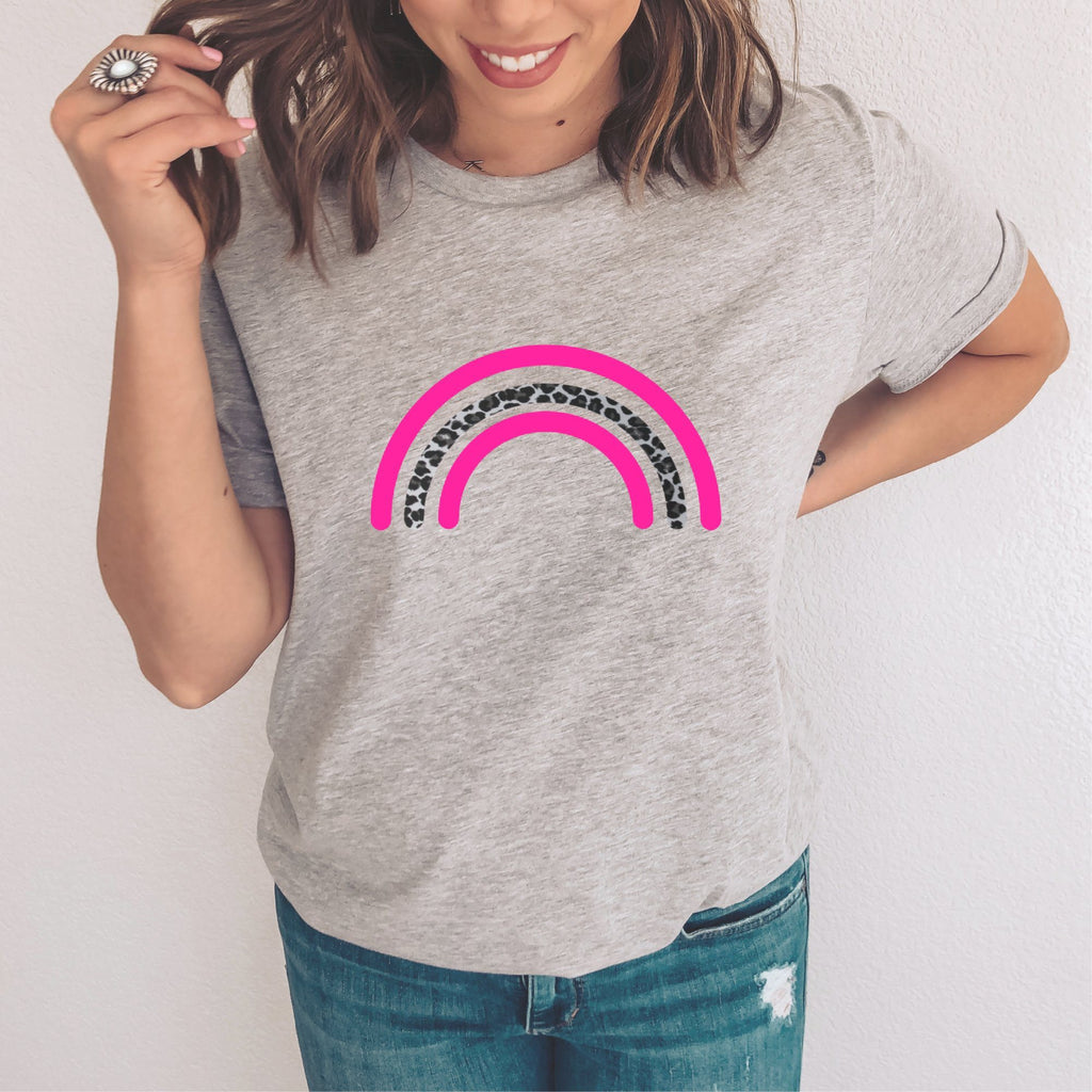 Neon Pink Rainbow T-Shirt
