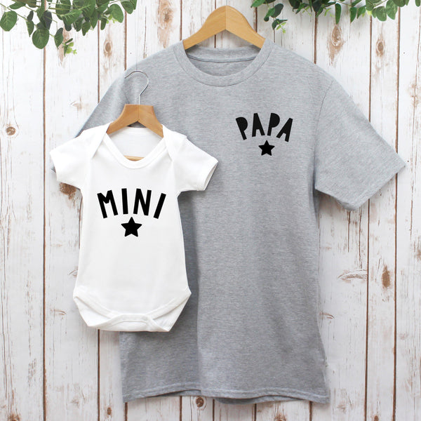 Papa and Mini T Shirt Set