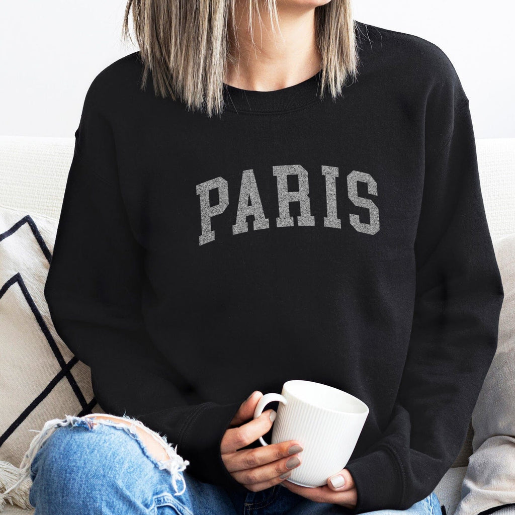 Paris Steel Glitter Black Sweatshirt