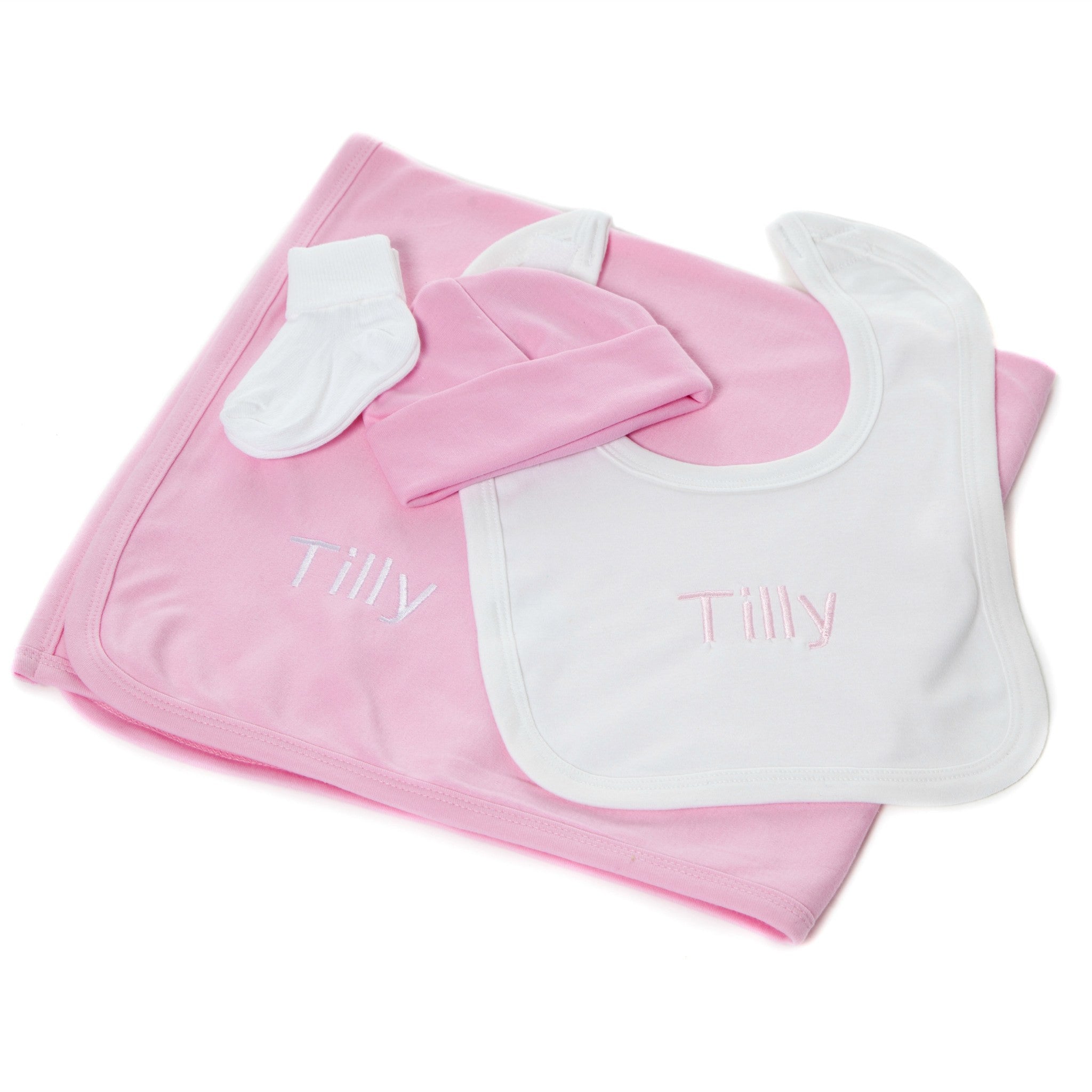 Personalised Baby Gift Set Embroidered Gift Set Made in GB Betty