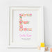 Personalised Floral Baby Girl Nursery Art Print,Art Print - Betty Bramble