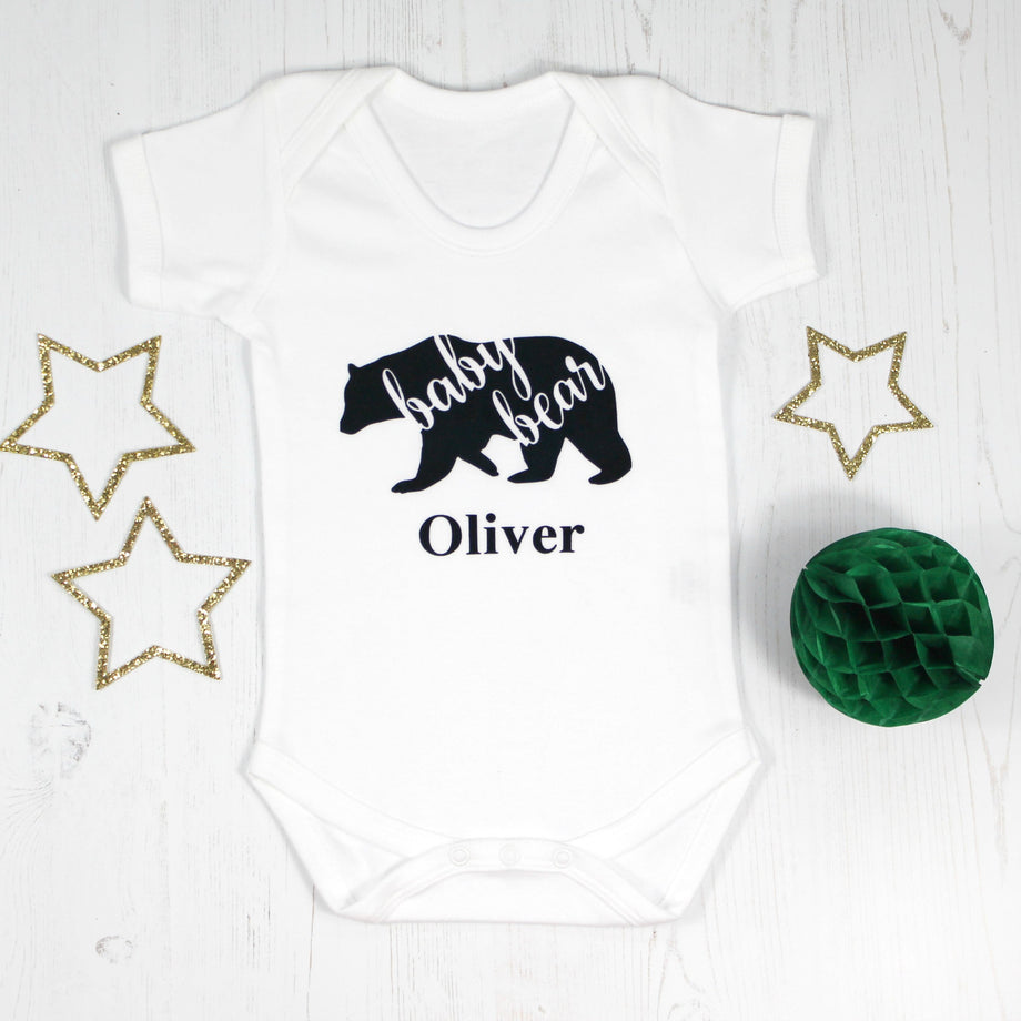 Personalised Baby Bear Bodysuit by Betty Bramble - Main Image