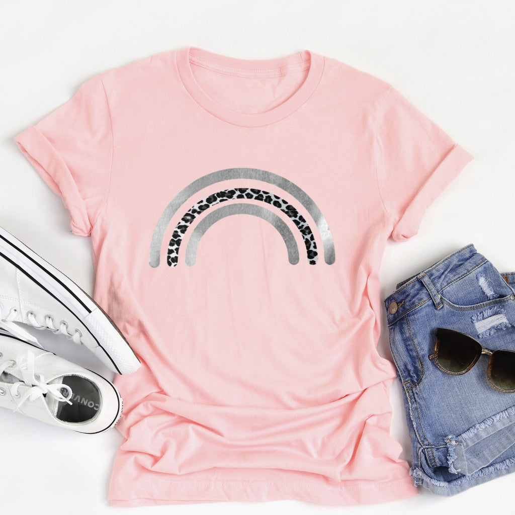 Organic Pink Silver Rainbow T-Shirt