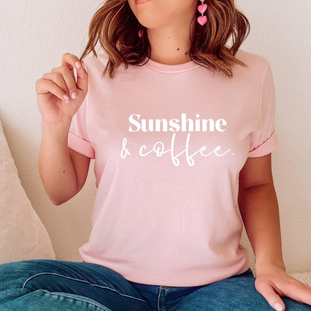 Organic Pink Sunshine & Coffee T Shirt