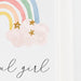 Beautiful Girl Rainbow Nursery Art Print