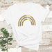 Leopard Print Rainbow T-Shirt in Gold
