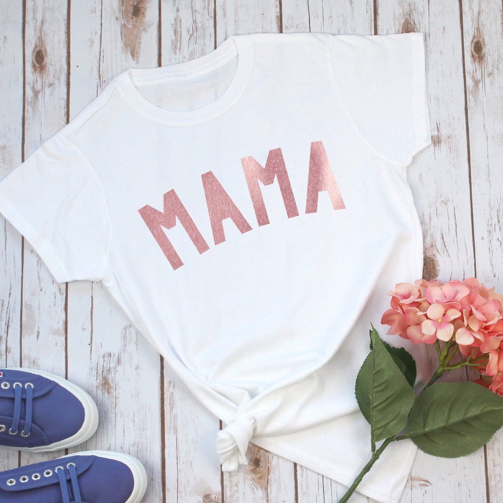 Ladies Rose Gold Mama T-Shirt, - Betty Bramble