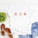 Triple Rose Gold and Glitter Stars Ladies T Shirt