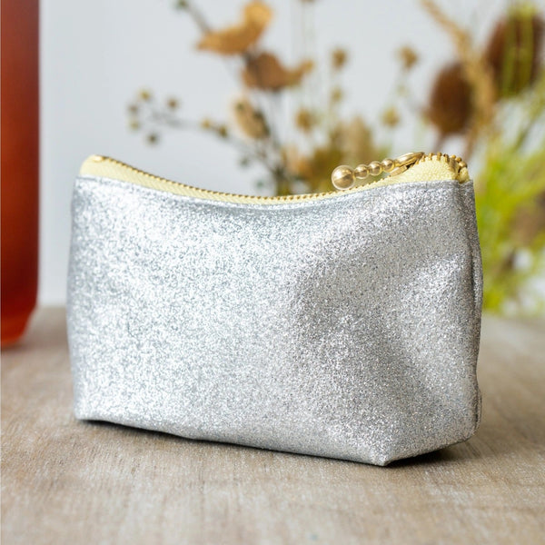 Silver Glitter Coin Purse
