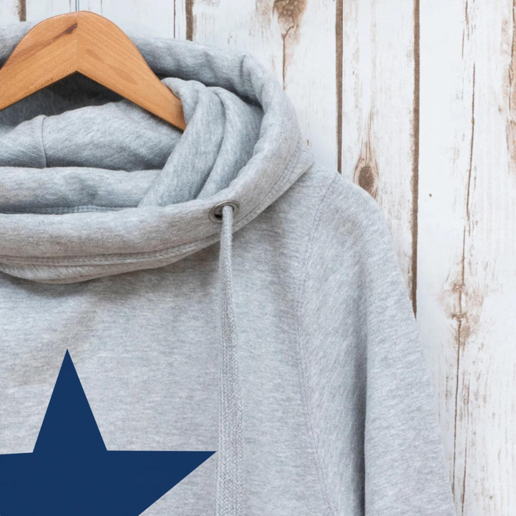 Navy Star Cowl Neck Sweatshirt,Ladies Sweatshirt - Betty Bramble