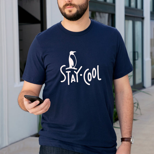 Stay Cool Men's Christmas Penguin T-Shirt