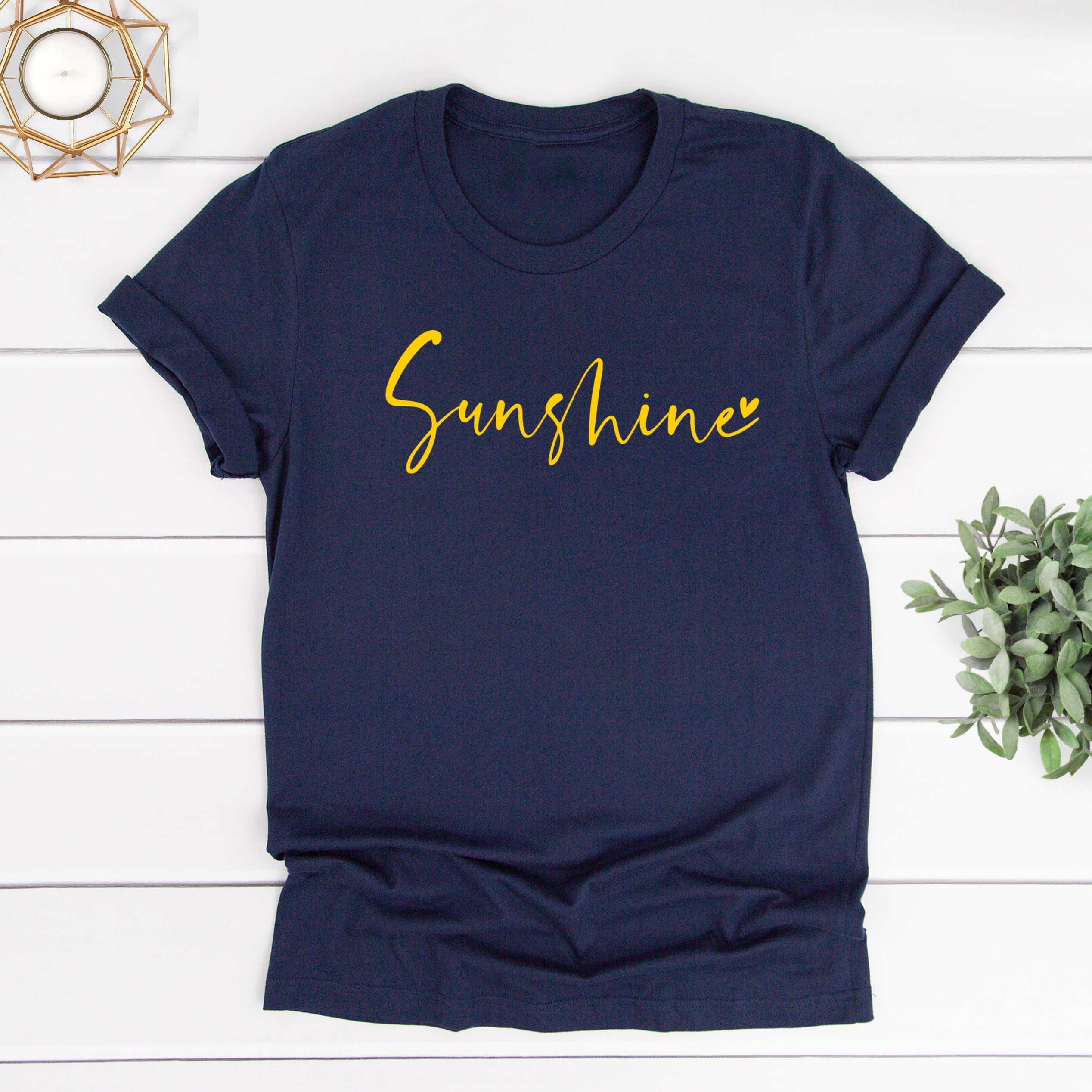 Ladies Navy Sunshine T-Shirt by Betty Bramble - Main Image