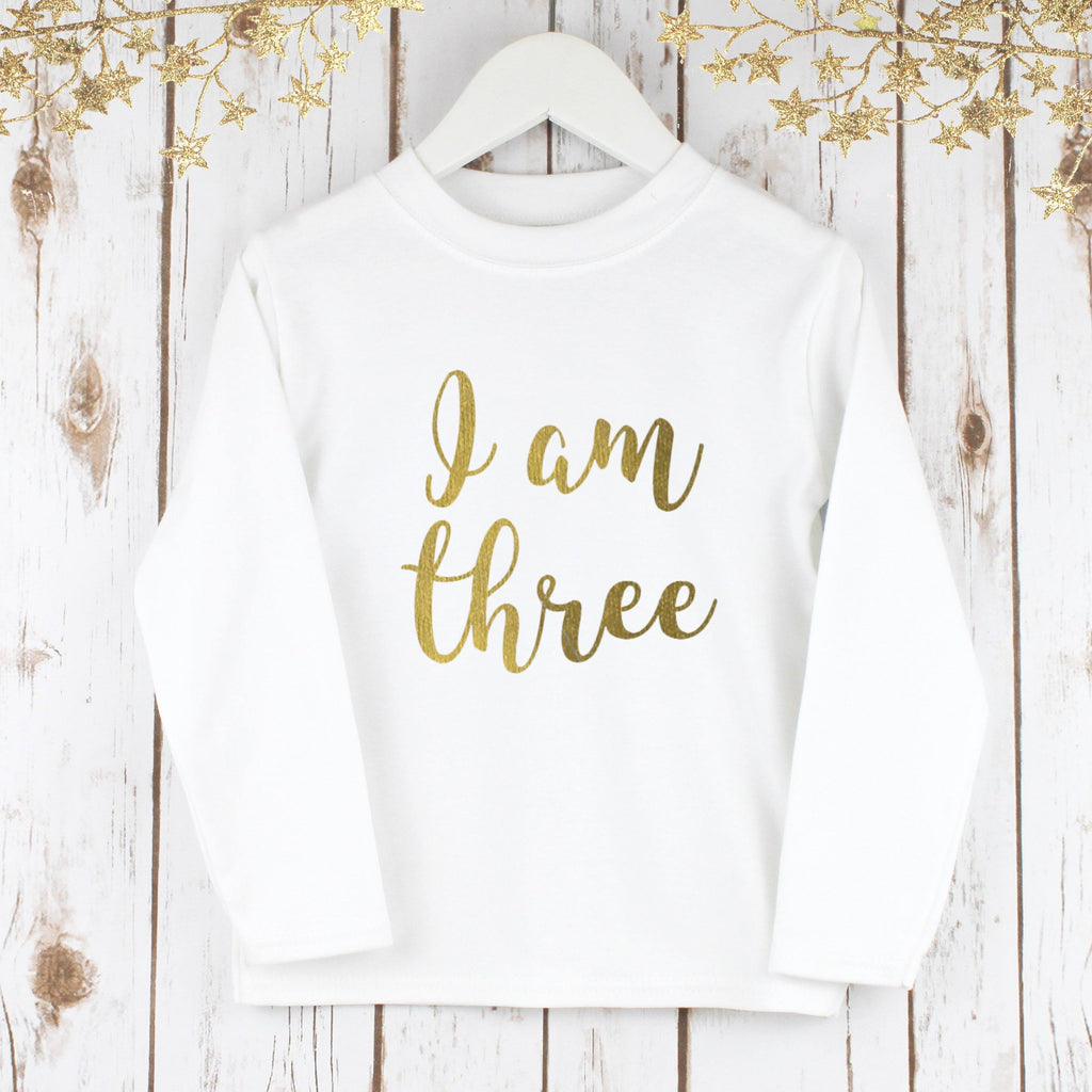 I am Three Birthday T Shirt