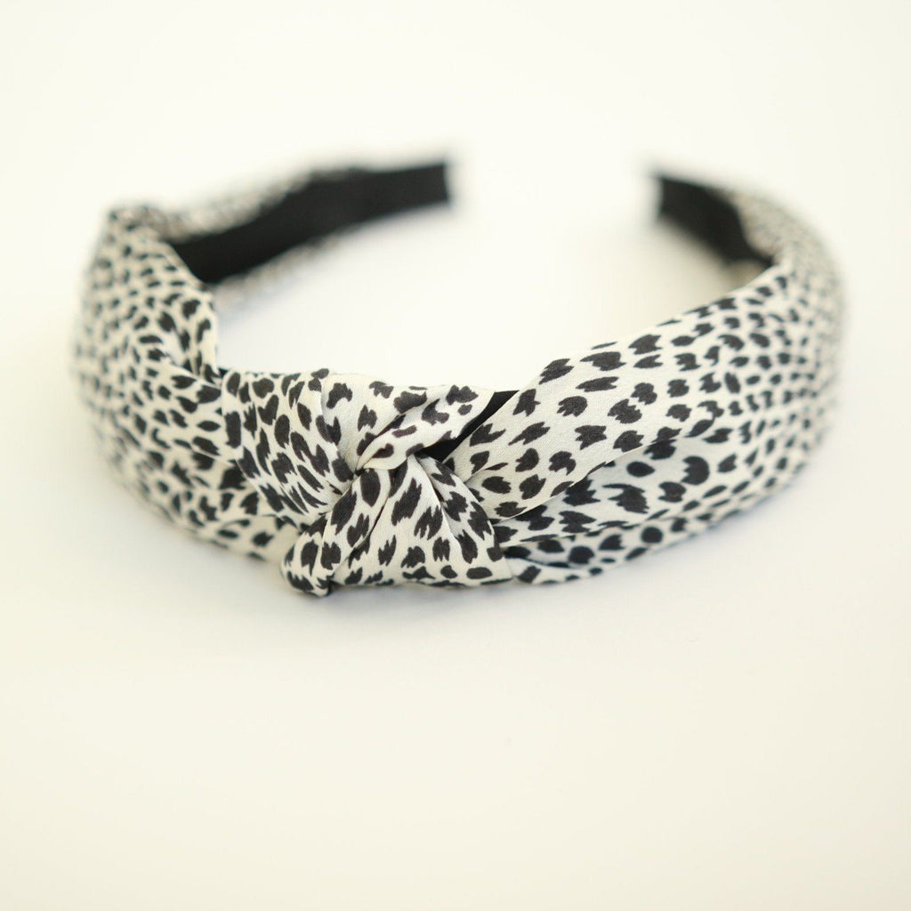 Ladies White Mini Dots Headband