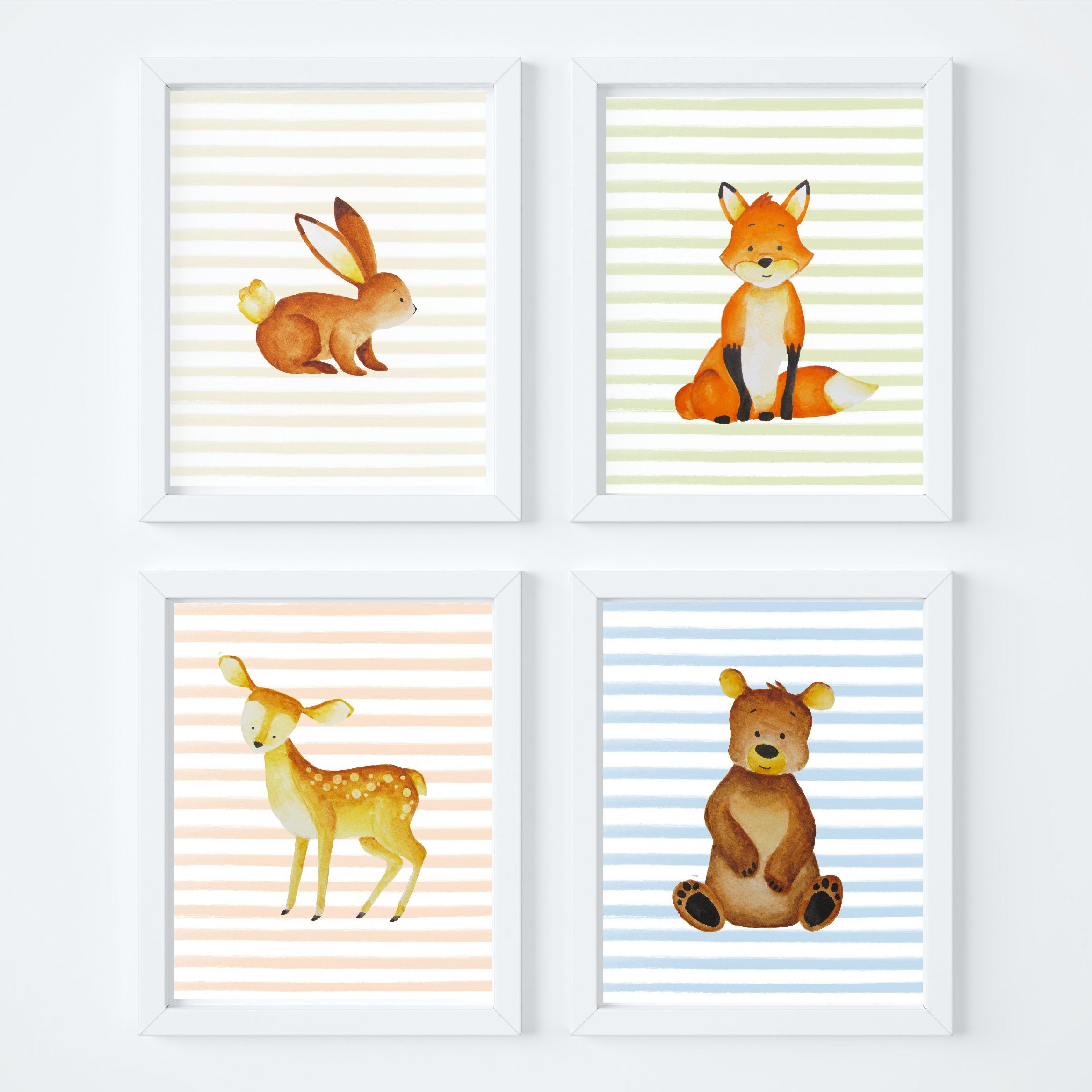 Woodland animal prints for outlet nursery