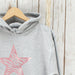 Zebra Star Hooded Sweatshirt in Rose Gold,Ladies Sweatshirt - Betty Bramble