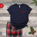Ladies Personalised Christmas Pyjamas with Navy Top