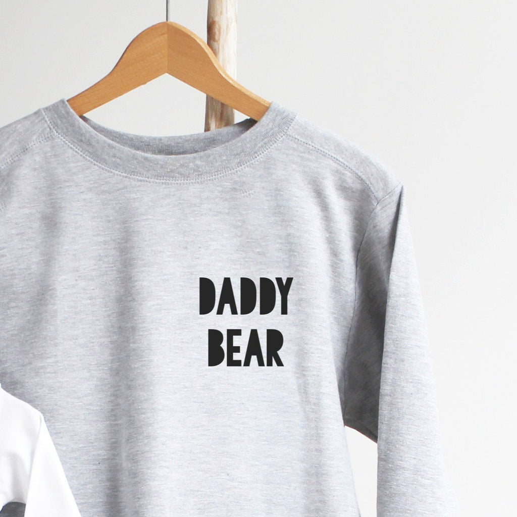 XLARGE - MEN'S Grey Daddy Bear Sweatshirt - SECONDS - Express Delivery Available At Betty Bramble